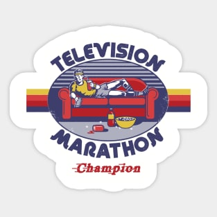 Television Marathon Champion Sticker